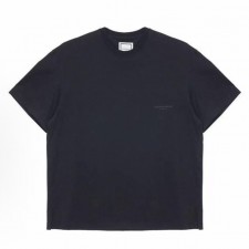 우영미 SS24 프린트 라운드넥 레귤러 반팔 티셔츠 남성