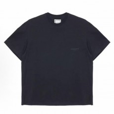 우영미 SS24 프린트 라운드넥 레귤러 반팔 티셔츠 남성