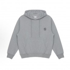 우영미 FW24 레터 로고 후드 긴팔 맨투맨 남성 그레이