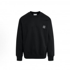 우영미 로고 크루넥 맨투맨 남성용 블랙