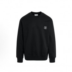 우영미 로고 크루넥 맨투맨 남성용 블랙