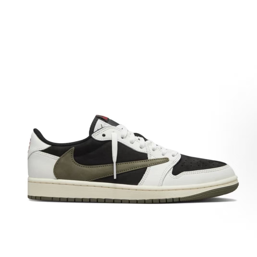 트래비스 스캇 x 조던 1 로우 “미디엄 올리브” 블랙/올리브 (LJR공장)