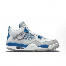 에어 조던 4 골프 밀리터리 블루 미드컷 스니커즈 화이트 블루 (LJR공장)