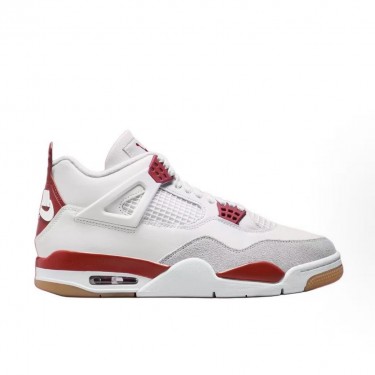나이키 SB x 조던 에어 조던 4 바시티 레드 화이트 레드 미드컷 농구화 (LJR공장)