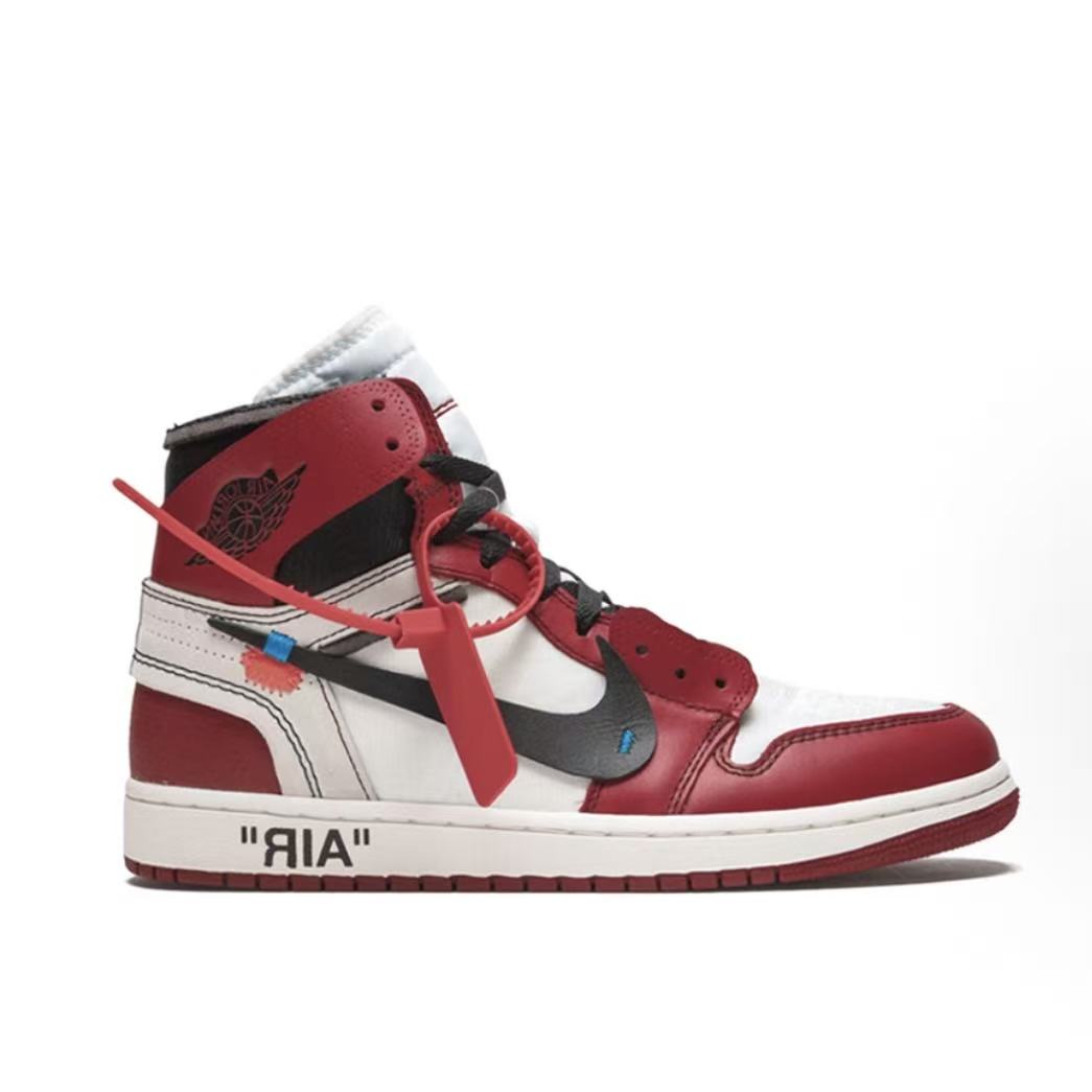 오프화이트 x 조던 1 하이 The Ten Chicago  농구화 레드/화이트/블랙 (LJR공장)