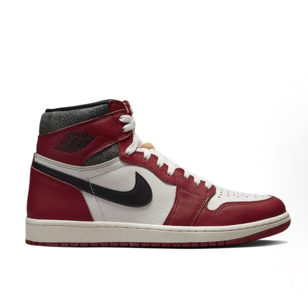 조던 에어 조던 1 하이 OG "로스트 & 파운드" 남녀공용 농구화 화이트/레드 (LJR공장)