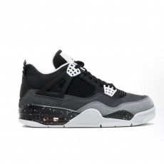 조던 에어 조던 4 미드탑 남성용 블랙 화이트 스니커즈 (LJR공장)