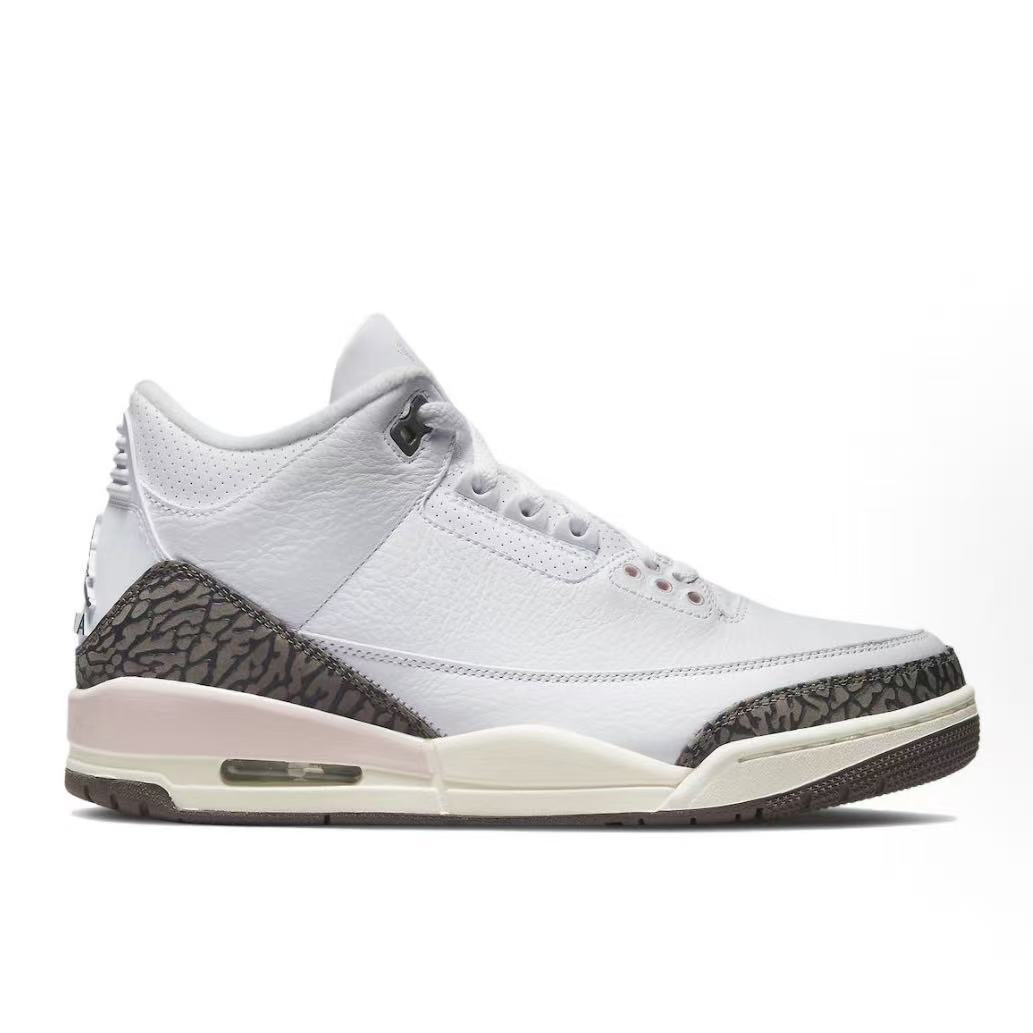 조던 에어 조던 3 레트로 다크 모카 화이트 브라운 핑크 미드탑 스니커즈 (X공장)