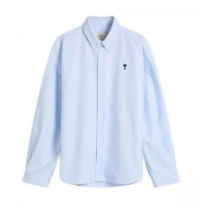 아미 파리 하트 자수 셔츠 블루 (X공장)