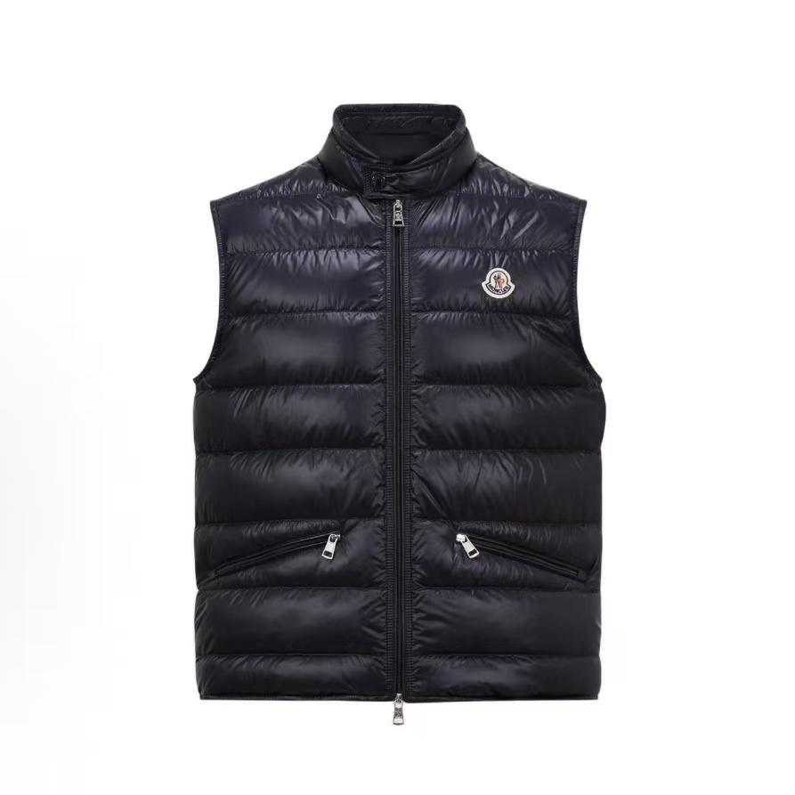 몽클레어 GUI 컬렉션 SS20 스키 시즌 클래식 유광 방수 솔리드 컬러 지퍼 경량 다운 베스트 블루 (지이공장)