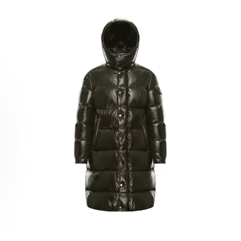 몽클레어 하노베리안 컬렉션 솔리드 컬러 지퍼 롱 다운 재킷 남성용 그린 (지이공장)