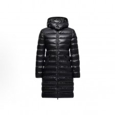 몽클레어 모카 롱 후드 유광 구스다운 패딩 여성용 블랙 (지이공장)