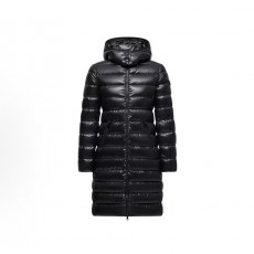 몽클레어 모카 롱 후드 유광 구스다운 패딩 여성용 블랙 (지이공장)