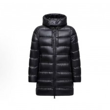 몽클레어 Suyen 시리즈 여성 미디 기장 구스다운 패딩 코트 블랙 (지이공장)