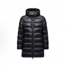 몽클레어 Suyen 시리즈 여성 미디 기장 구스다운 패딩 코트 블랙 (지이공장)