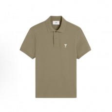 아미파리스 화이트 하트 자수 코튼 반팔 폴로셔츠 야계그린 (탑아미공장)