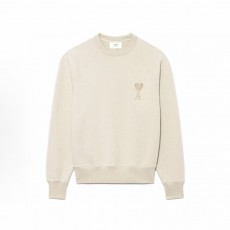 아미파리스 심플 니트 하트 라운드넥 풀오버 스웨트셔츠 살구 색 (탑아미공장)