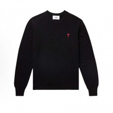 아미파리 하트 로고 미니 자수 크루넥 울 니트 남성 블랙 (탑아미공장)