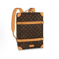 루이비통 M44752 트렁크 모노그램 캔버스 가죽 배색 소프트 트렁크 백팩 남성 브라운