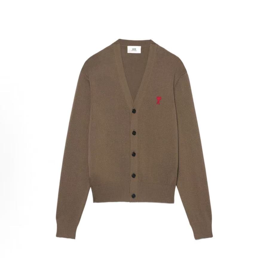 아미파리 SS22 스몰 하트 레드 라벨 로고 울 니트 남성용 (탑아미공장)