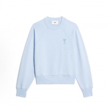 아미파리 SS23 레드 하트 자수 크루넥 맨투맨 유니섹스 스카이 블루 (탑아미공장)