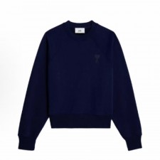 아미파리 SS23 레드 하트 자수 크루넥 맨투맨 유니섹스 네이비 (탑아미공장)