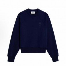 아미파리 SS23 레드 하트 자수 크루넥 맨투맨 유니섹스 네이비 (탑아미공장)