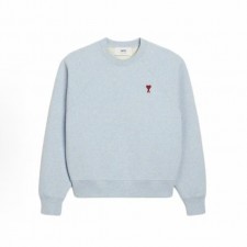 아미파리 FW23 레드 하트 맨투맨 스카이 블루 (탑아미공장)