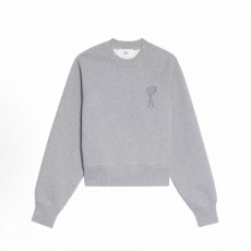 아미파리 FW22 하트 로고 자수 긴팔 스웨트셔츠 그레이 그레이 (탑아미공장)