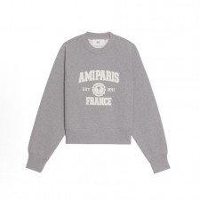 아미파리 FW22 레터링 로고 프린트 풀오버 맨투맨 그레이 (탑아미공장)