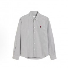 아미파리 SS24 레드 하트 스트라이프 긴팔 셔츠 블랙 화이트 (탑아미공장)