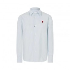 아미파리 SS24 레드 하트 스트라이프 긴팔 셔츠 블루 화이트 (탑아미공장)