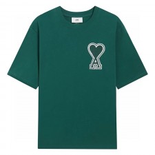 아미파리 SS21 하트 로고 자수 라운드넥 반소매 티셔츠 그레이 (탑아미공장)