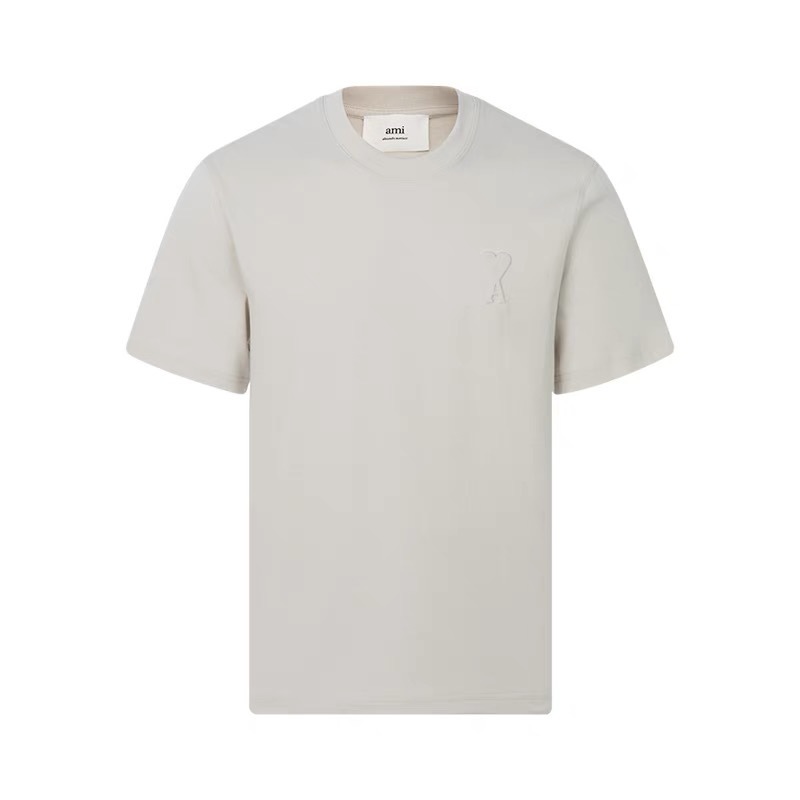 아미파리 SS24 야단 스타일 하트 그래픽 라운드넥 컴포트 반팔 티셔츠 베이지 (탑아미공장)