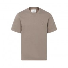 아미파리 SS24 야단 스타일 하트 그래픽 라운드넥 컴포트 반팔 티셔츠 회갈색 (탑아미공장)