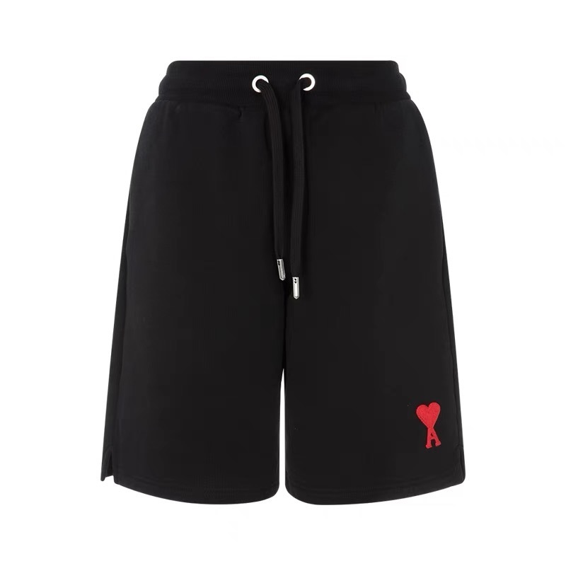 아미파리 SS23 솔리드 하이웨이스트 스트링 하트 자수 캐주얼 쇼츠 블랙 (탑아미공장)