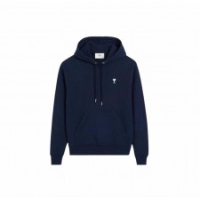 아미 파리솔리드 로고 자수 긴팔 스웨트셔츠 네이비 (탑아미공장)