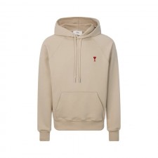 아미파리 자수 로고 드로스트링 스트링 디테일 풀오버 긴팔 스웨트셔츠 카키 (탑아미공장)