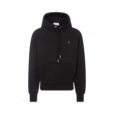 아미파리 자수 로고 드로스트링 스트링 디테일 풀오버 긴팔 스웨트셔츠 블랙 (탑아미공장)