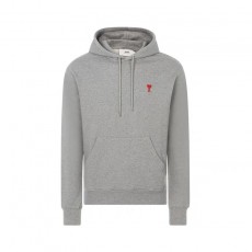 아미파리 순색 로고 프린트 후드 루즈핏 풀오버 긴팔 스웨트셔츠 그레이 (탑아미공장)