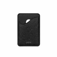 디올 새들 마그네틱 카드 지갑 그래비티 가죽 블랙