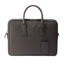 프라다 사피아노 에나멜 메탈 삼각 로고 탈부착 조절 숄더 스트랩 카프스킨 숄더백