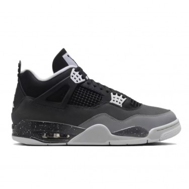 조던 에어 조던 4 미드탑 남성용 블랙 화이트 스니커즈 (LJR공장)