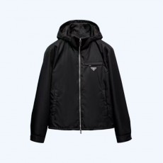 프라다 25SS 리나일론 로고 후드 스트링 자켓 (X공장)