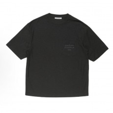 아크네 FW25 1996 로고 시리즈 루즈핏 크루넥 립넥 반팔 티셔츠 블랙 (X공장)