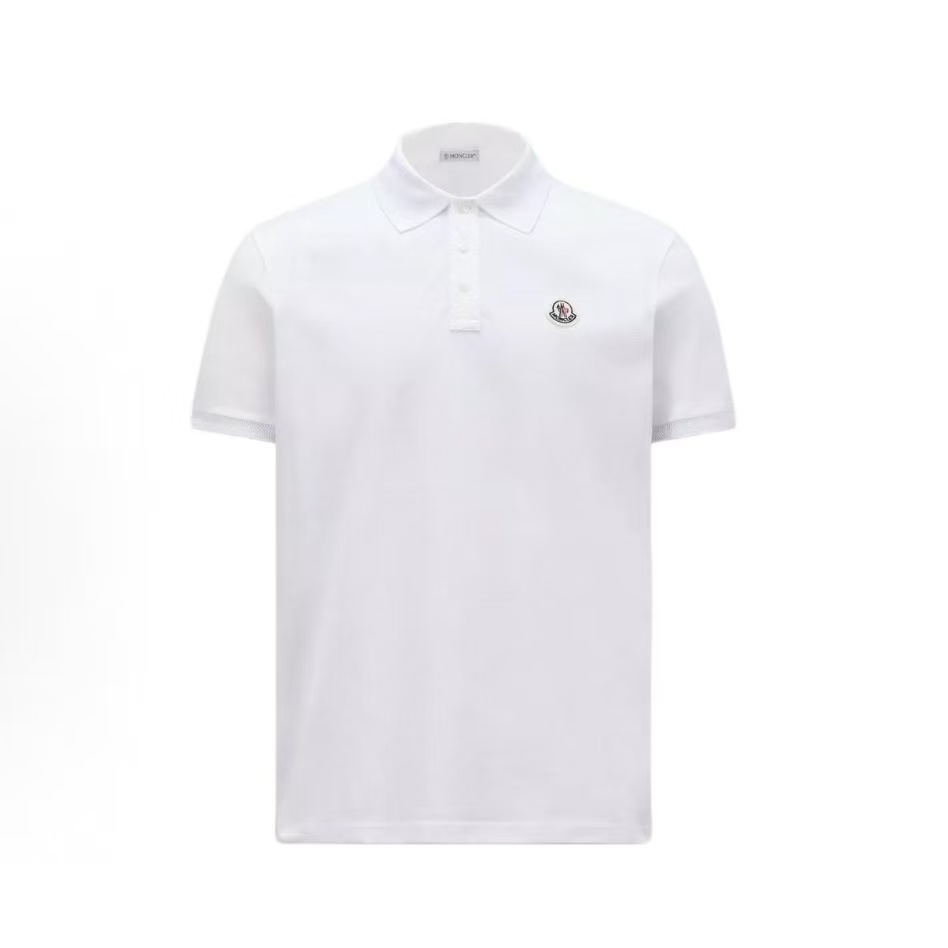 몽클레르 로고 패치 반팔 폴로셔츠 남성용 화이트 (X공장)