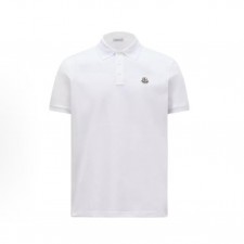 몽클레르 로고 패치 반팔 폴로셔츠 남성용 화이트 (X공장)