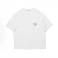 아크네 FW25 1996 로고 시리즈 루즈핏 크루넥 립넥 반팔 티셔츠 화이트 (X공장)