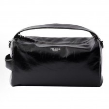 프라다 카프스킨 로고 지퍼 토트 숄더백 2VH194