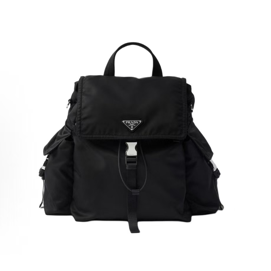 프라다 익스플로어 에나멜 삼각 로고 패브릭 백팩 2VZ118